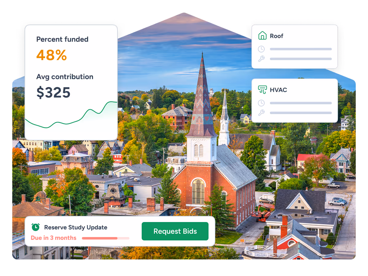 PropFusion reserve study services for Vermont HOA and condo communities